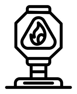 Yanan ateş simgesi, özet biçimi