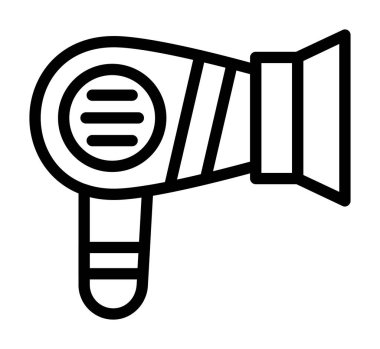 saç kurutma simgesi vektör çizimi çizimi