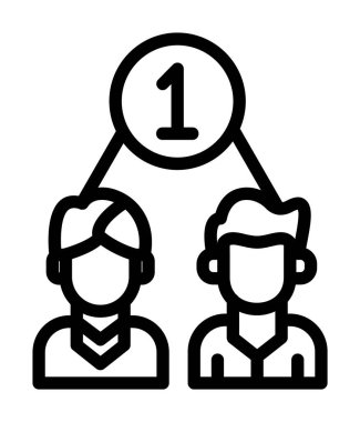 Lider. Web simgesi basit illüstrasyon