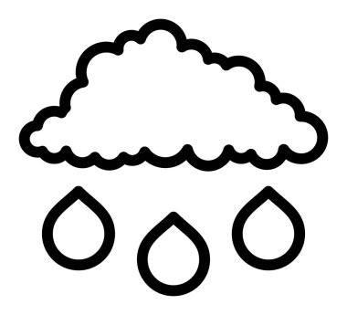 Yağmur. Web simgesi basit tasarım