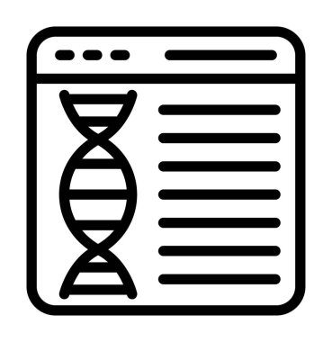DNA simgesi vektör çizimi çizimi