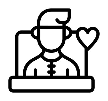 Doktor hasta ikonu ana hatları vektörü. Hasta doktor. tıp doktoru