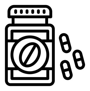 hap simgesi, vektör illüstrasyonu