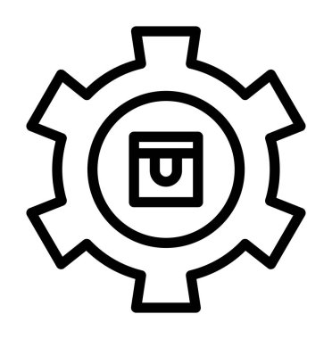 dişli vektör çizgisi simgesi