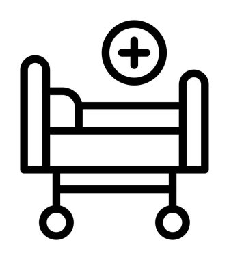 bed icon, vector illustration