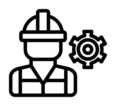 Mühendis simgesi vektör çizimi