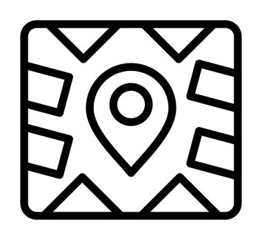 Harita işaretleyici. Basit resimleme