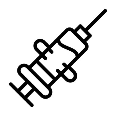 Şırınga. Basit simge vektör illüstrasyonu