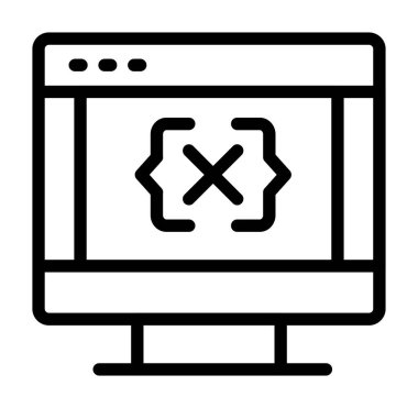 hata vektörü ince çizgi simgesi