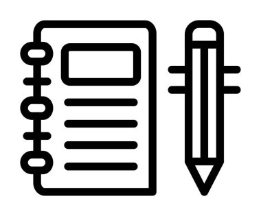 kalem simgesi, basit vektör illüstrasyonu