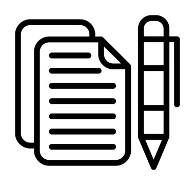 yazma vektör simgesi, özet biçimi