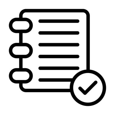 belge vektör çizgisi simgesi