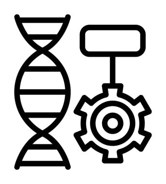 Bilim ve teknoloji çizgi vektör simgesi.