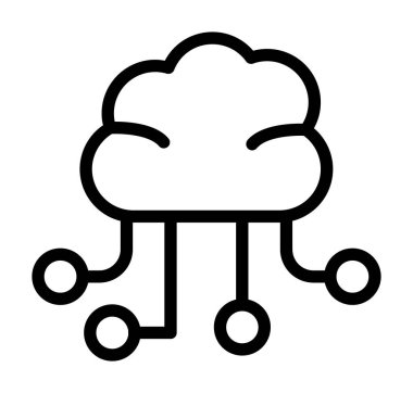 bulut hesaplama vektörü simgesi