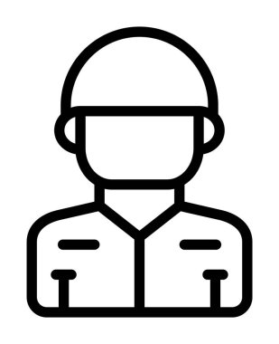 İşçi kask vektör simgesi