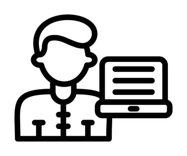 Yönetici simgesi vektör çizimi çizimi