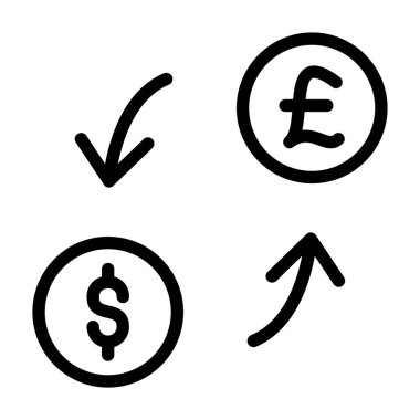 Para birimi değişim vektör simgesi