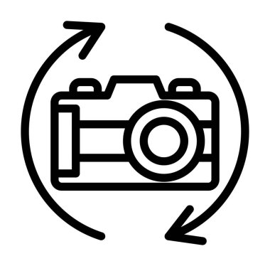 kamera simgesi vektör illüstrasyonu