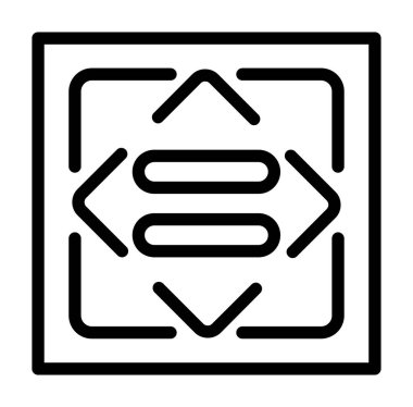 Harita navigasyon simge, anahat stili