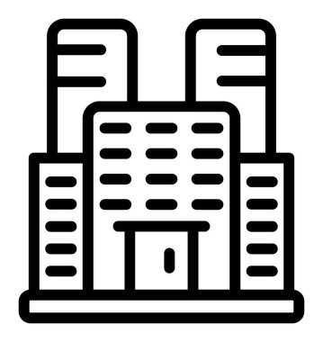 Bina. Web simgesi basit tasarım