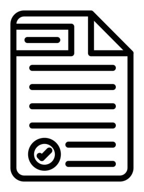 belge simgesi vektör illüstrasyonu