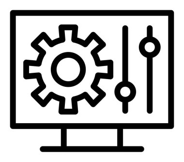 Ayarlama. Web simgesi basit illüstrasyon