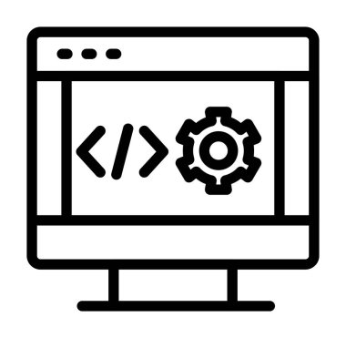 bilgisayar kodlama ağ simgesi