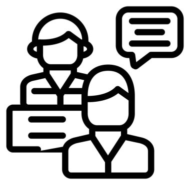 Müşteri hizmetleri ikonu. Beyaz arkaplanda izole edilmiş web tasarımı için ana hat müşteri servis vektör simgesi