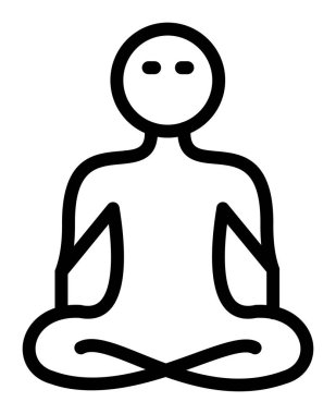 yoga. Web simgesi basit illüstrasyon