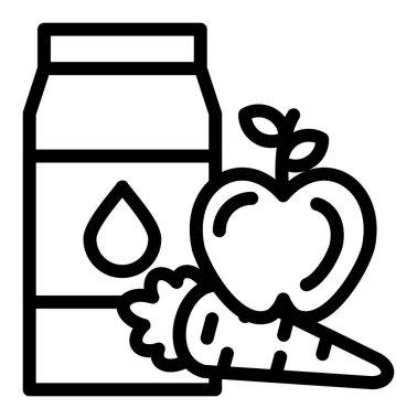 meyve suyu ikonu ana hatları vektörü. Meyve suyu. İç.