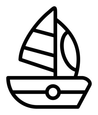 Tekne. Web simgesi basit illüstrasyon