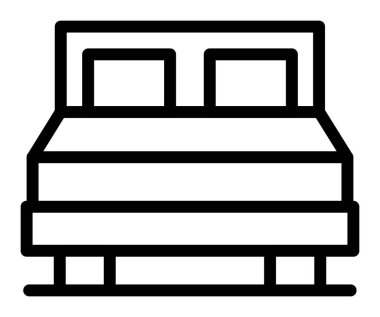 yatak ikonu vektör illüstrasyonu