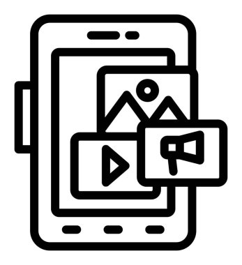 Video Çağrısı ikon vektör illüstrasyonu