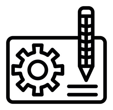 dişli simgesi vektör illüstrasyonu