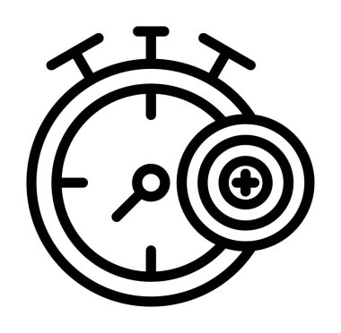 Saat. Web simgesi basit illüstrasyon