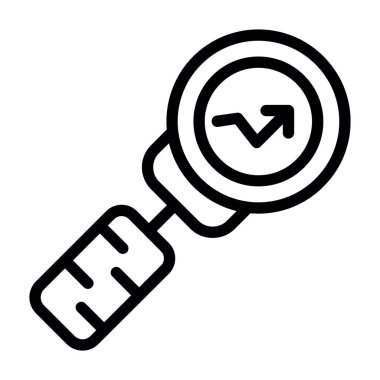 Büyüteç simgesi, basit taslak çizimi