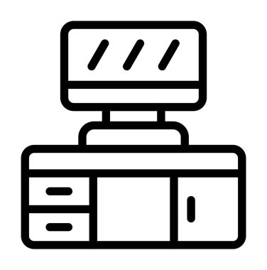 Yazıcı. Web simgesi basit tasarım