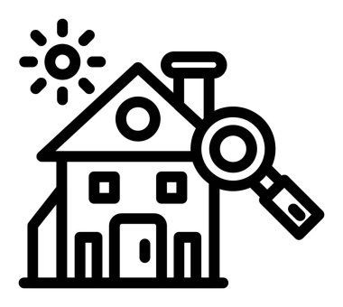 Ev ikonu. özet çizimi