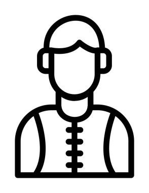 avatar vektörü ince çizgi simgesi