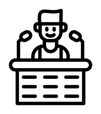 iş adamı simgesi vektör illüstrasyonu