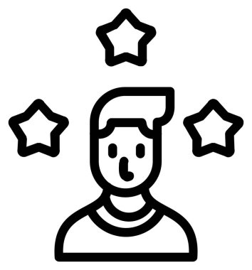 yıldız simgesi vektör özeti çizimi