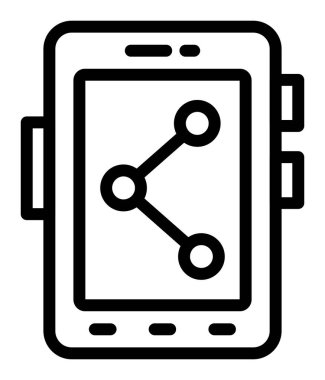 Cep telefonu simgesi, vektör illüstrasyonu