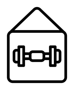 Halter ikonu ana hat vektörü. spor salonu