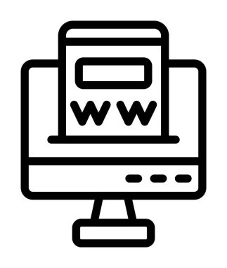Web tasarım çizgisi vektör çizimi