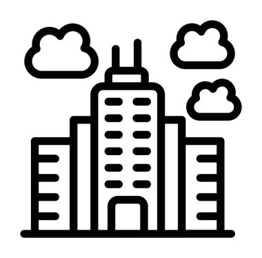 Şehir gökdelenleri simgesi, özet biçimi