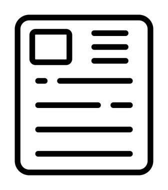 Belge. Web simgesi basit illüstrasyon