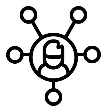 ağ paylaşım simgesi çizimi