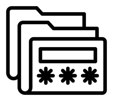 parola ikonu vektör illüstrasyonu