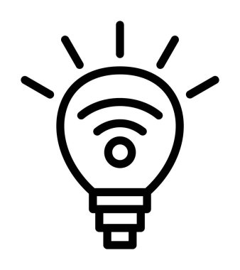 Ampul vektör satırı simgesi