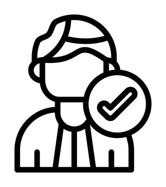 Simgeyi kontrol et. Web için kontrol vektör simgesinin özet çizimi